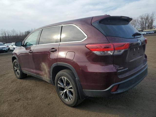 5TDBZRFH0KS974920 - 2019 TOYOTA HIGHLANDER LE BURGUNDY photo 2