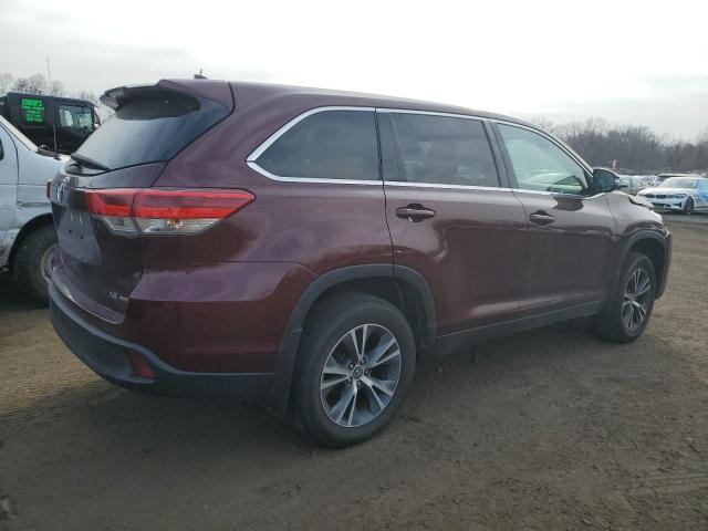 5TDBZRFH0KS974920 - 2019 TOYOTA HIGHLANDER LE BURGUNDY photo 3