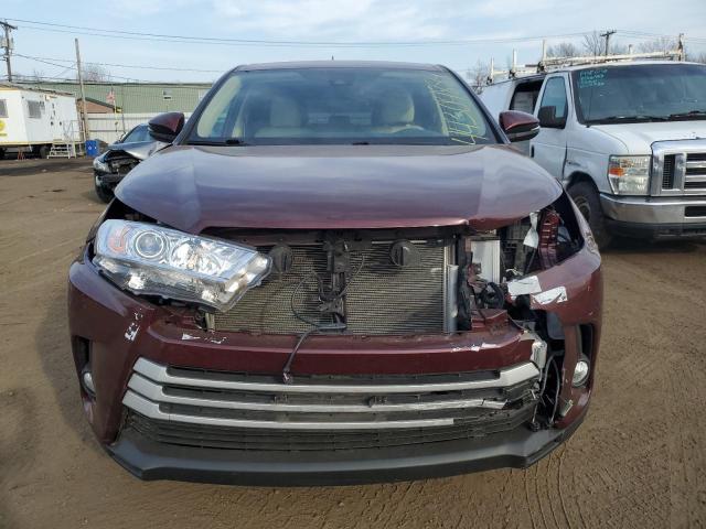 5TDBZRFH0KS974920 - 2019 TOYOTA HIGHLANDER LE BURGUNDY photo 5