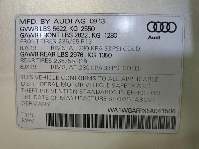 WA1WGAFPXEA041506 - 2014 AUDI Q5 PRESTIGE BEIGE photo 14