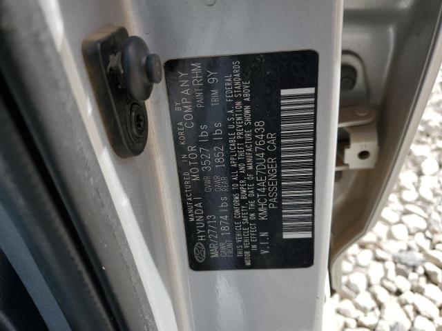 KMHCT4AE7DU476438 - 2013 HYUNDAI ACCENT GLS SILVER photo 12