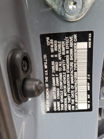 SHHFK7H47HU213589 - 2017 HONDA CIVIC SPORT 蓝色 照片 12