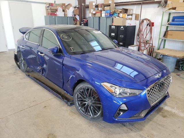 KMTG64LA8KU010880 - 2019 GENESIS G70 ADVANCED BLUE photo 1