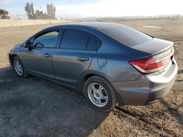 19XFB2F56DE294357 - 2013 HONDA CIVIC LX GRAY photo 2