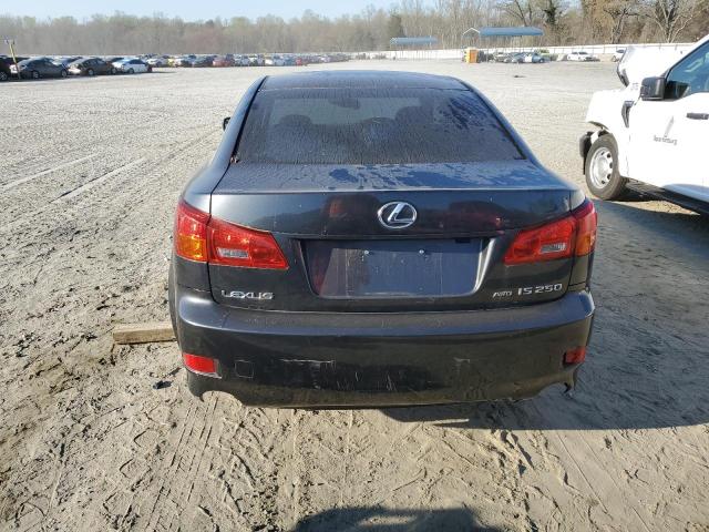 JTHCK262165003608 - 2006 LEXUS IS 250 BLACK photo 6