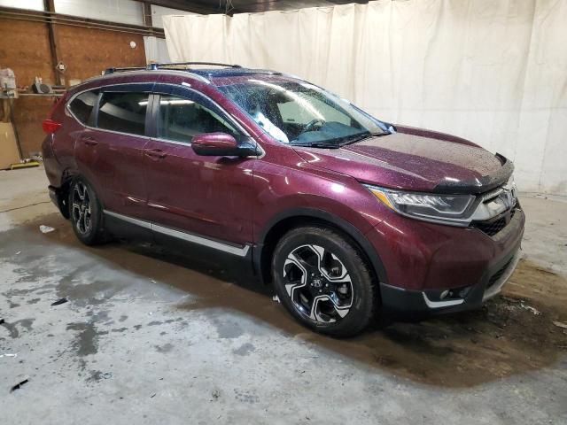 2HKRW2H93KH638303 - 2019 HONDA CR-V TOURING BURGUNDY photo 4