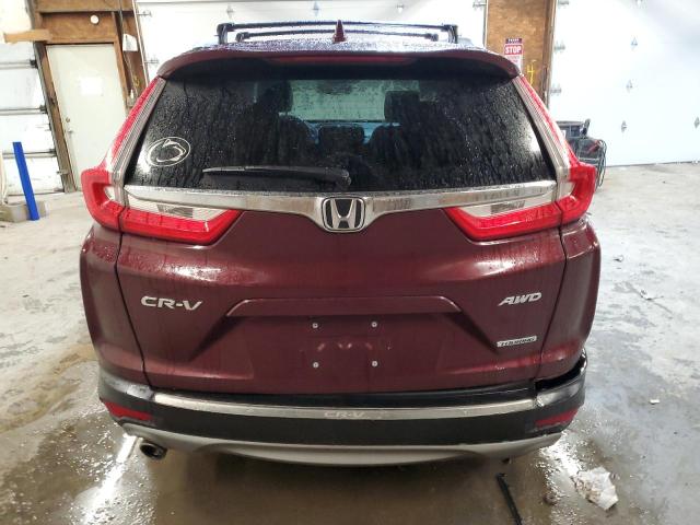 2HKRW2H93KH638303 - 2019 HONDA CR-V TOURING BURGUNDY photo 6