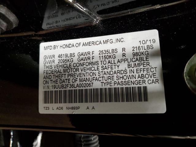 19UUB2F36LA002067 - 2020 ACURA TLX BLACK photo 13