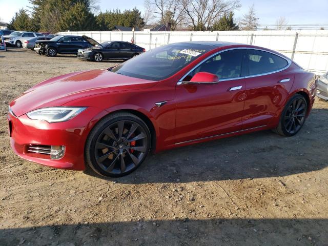 5YJSA1E49JF241758 - 2018 TESLA MODEL S 红色 照片 1