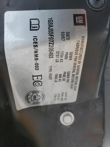 1G8AJ55F97Z206493 - 2007 SATURN ION LEVEL 2 CHARCOAL photo 12