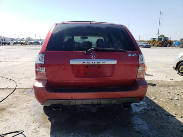 2HNYD18216H514151 - 2006 ACURA MDX RED photo 6