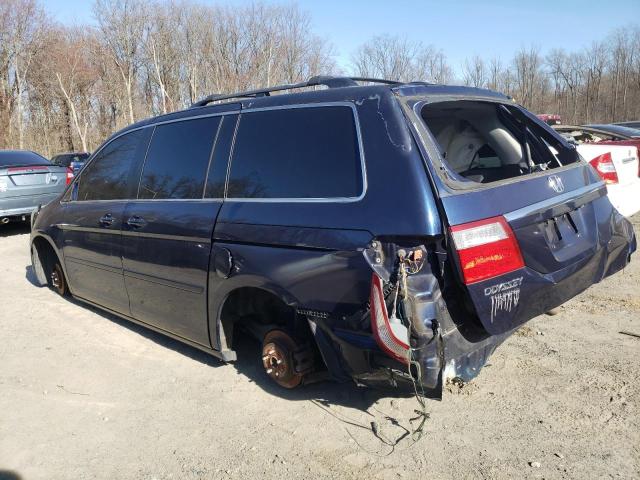 5FNRL38897B045203 - 2007 HONDA ODYSSEY TOURING BLUE photo 2