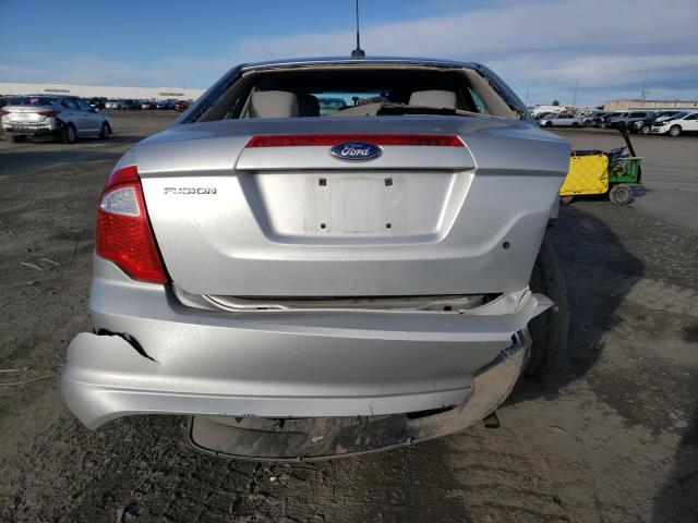 3FAHP0GA1BR293431 - 2011 FORD FUSION S SILVER photo 6