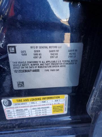 1G1ZC5EB8AF144666 - 2010 CHEVROLET MALIBU 1LT BLUE photo 12