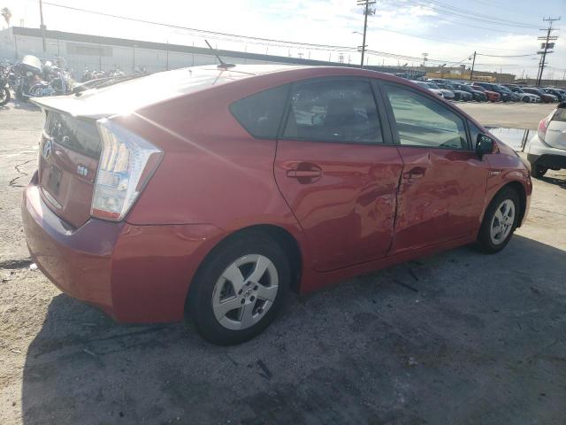 JTDKN3DU8A0009135 - 2010 TOYOTA PRIUS RED photo 3