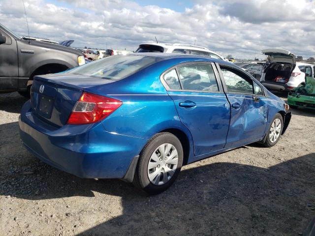 19XFB2F5XCE361167 - 2012 HONDA CIVIC LX BLUE photo 3