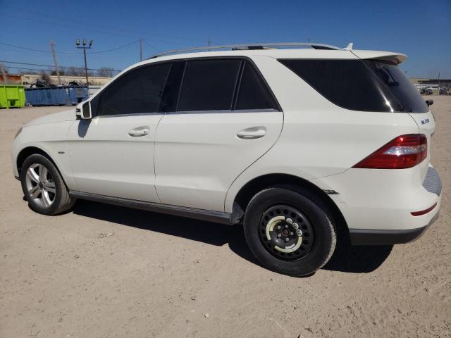 4JGDA5HB9CA002132 - 2012 MERCEDES-BENZ ML 350 4MATIC WHITE photo 2