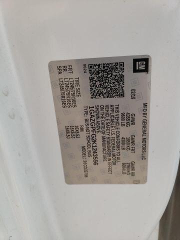 1GAZGPFG2K1243556 - 2019 CHEVROLET EXPRESS G3 LT WHITE photo 12