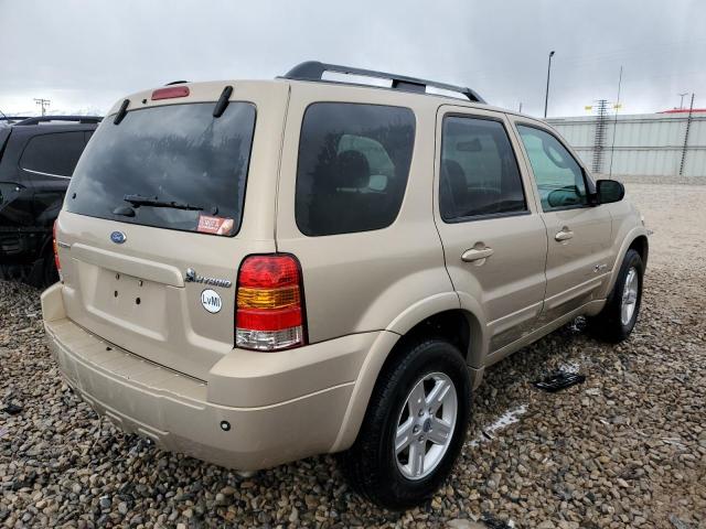 1FMCU49H47KA12714 - 2007 FORD ESCAPE HEV BEIGE photo 3