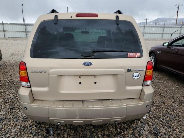 1FMCU49H47KA12714 - 2007 FORD ESCAPE HEV BEIGE photo 6