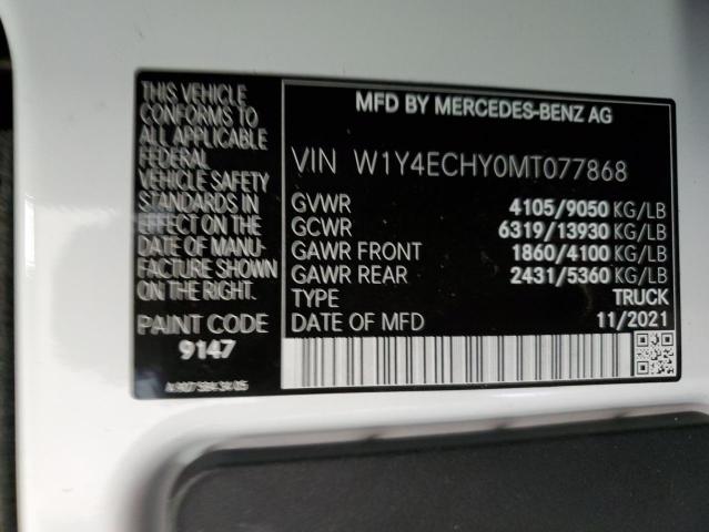 W1Y4ECHY0MT077868 - 2021 MERCEDES-BENZ SPRINTER 2500 WHITE photo 14