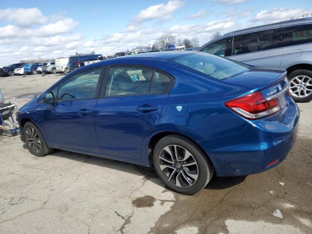 19XFB2F92DE080372 - 2013 HONDA CIVIC EXL BLUE photo 2