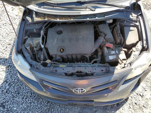 2T1BU4EE9CC832956 - 2012 TOYOTA COROLLA BASE GRAY photo 11