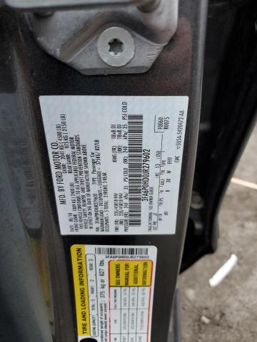 3FA6P0HD0JR279602 - 2018 FORD FUSION SE GRAY photo 12