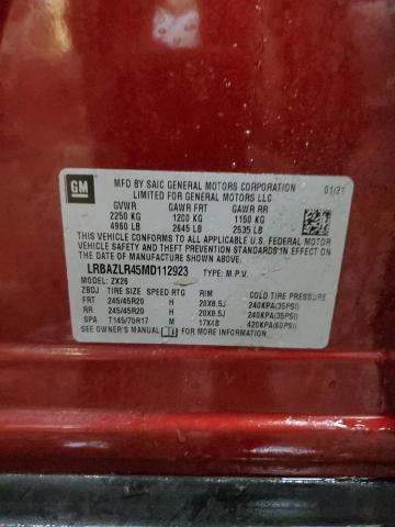 LRBAZLR45MD112923 - 2021 BUICK ENVISION PREFERRED Bordo foto 13