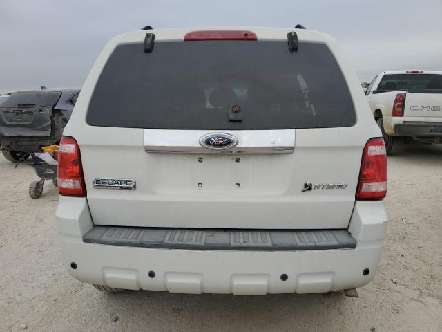 1FMCU49359KC48778 - 2009 FORD ESCAPE HYBRID WHITE photo 6