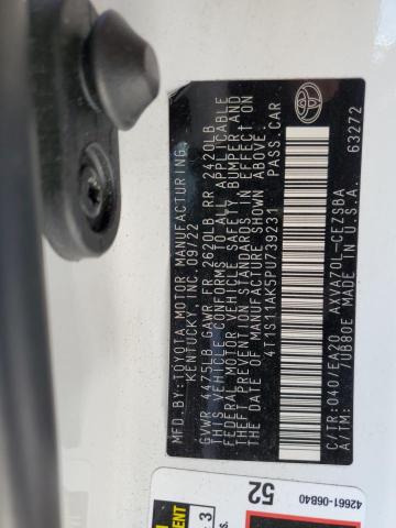 4T1S11AK5PU739231 - 2023 TOYOTA CAMRY SE NIGHT SHADE WHITE photo 12