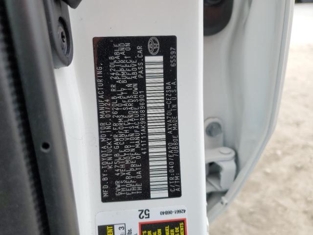 4T1T11AK9RU896901 - 2024 TOYOTA CAMRY SE NIGHT SHADE WHITE photo 12