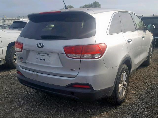 5XYPG4A3XGG164662 - 2016 KIA SORENTO LX SILVER photo 4