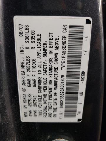 1HGCP36828A001679 - 2008 HONDA ACCORD EXL GRAY photo 13