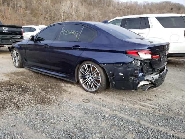 WBA13BK02NCH70646 - 2022 BMW M550XI BLUE photo 2