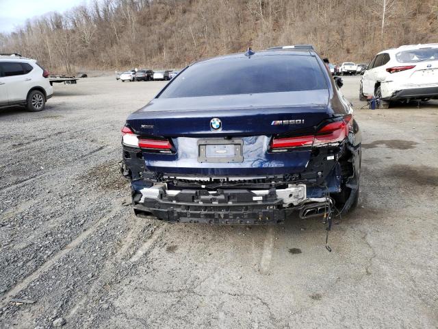 WBA13BK02NCH70646 - 2022 BMW M550XI BLUE photo 6