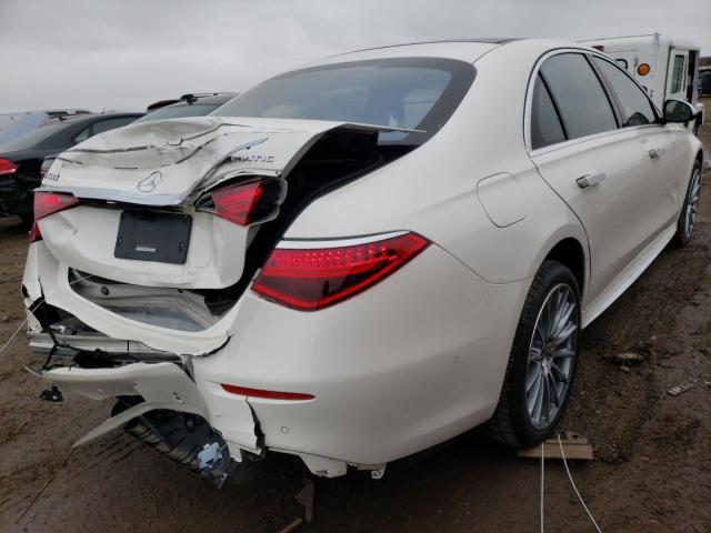 W1K6G7GB8NA132842 - 2022 MERCEDES-BENZ S 580 4MATIC WHITE photo 3