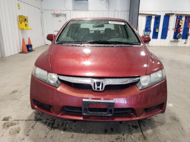 1HGFA165X9L014226 - 2009 HONDA CIVIC LX BURGUNDY photo 5