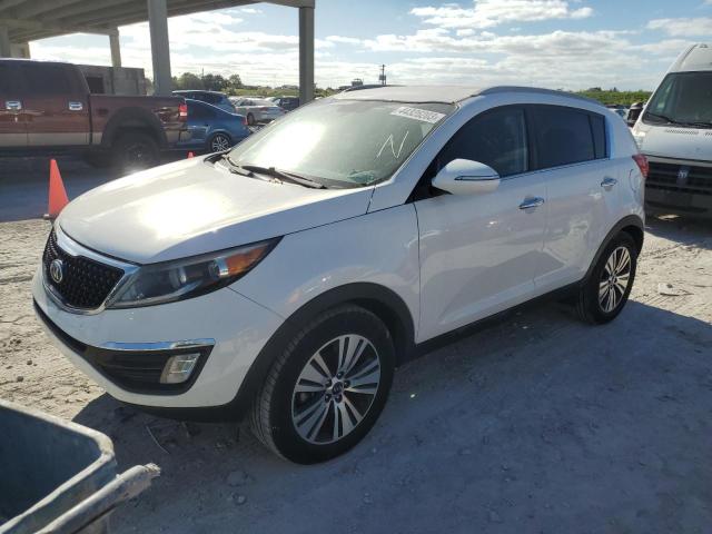 KNDPC3AC1F7670253 - 2015 KIA SPORTAGE EX WHITE photo 1