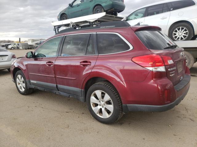 4S4BRCJC9B3386813 - 2011 SUBARU OUTBACK 2.5I LIMITED MAROON photo 2