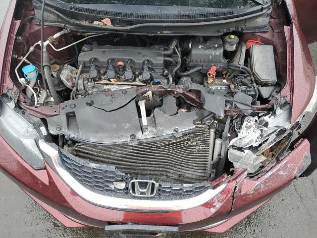 19XFB2F5XFE285566 - 2015 HONDA CIVIC LX BURGUNDY photo 11