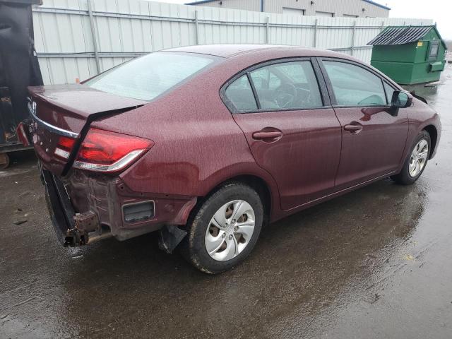 19XFB2F5XFE285566 - 2015 HONDA CIVIC LX BURGUNDY photo 3