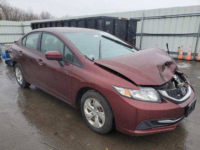 19XFB2F5XFE285566 - 2015 HONDA CIVIC LX BURGUNDY photo 4