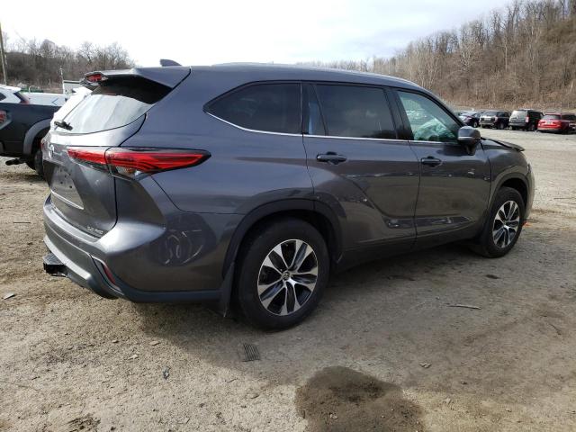 5TDHZRBH0MS540273 - 2021 TOYOTA HIGHLANDER XLE GRAY photo 3