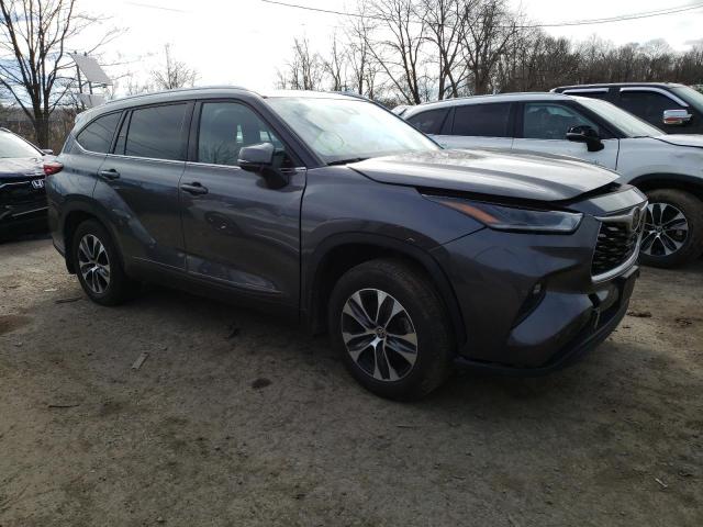 5TDHZRBH0MS540273 - 2021 TOYOTA HIGHLANDER XLE GRAY photo 4