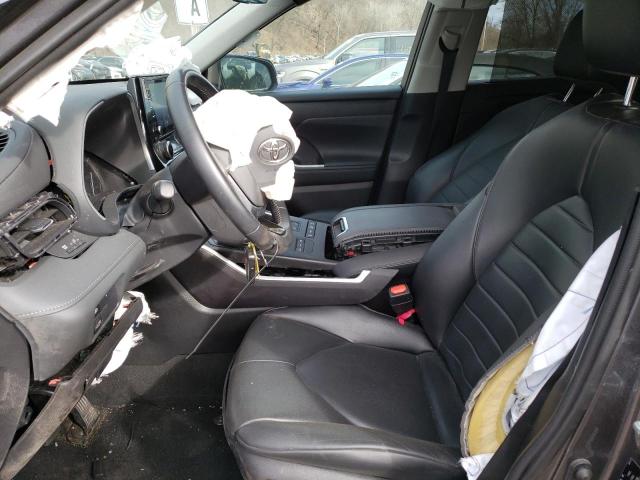 5TDHZRBH0MS540273 - 2021 TOYOTA HIGHLANDER XLE GRAY photo 7