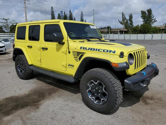 1C4JJXR62PW559364 - 2023 JEEP WRANGLER RUBICON 4XE YELLOW photo 4