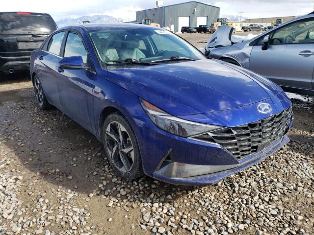 KMHLN4AJ0MU011345 - 2021 HYUNDAI ELANTRA LIMITED BLUE photo 4