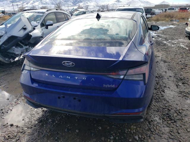 KMHLN4AJ0MU011345 - 2021 HYUNDAI ELANTRA LIMITED BLUE photo 6