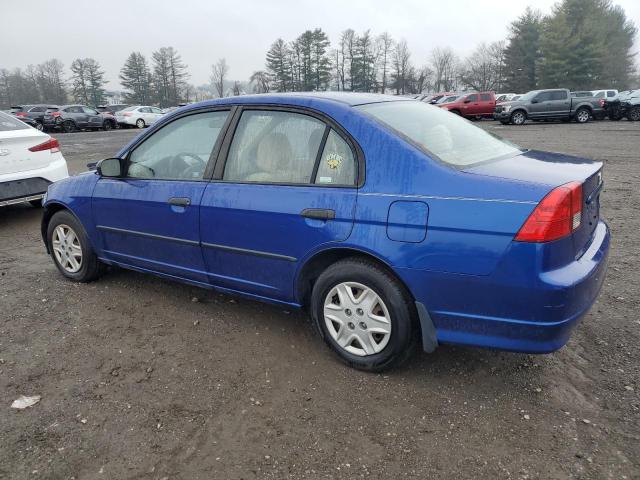 1HGES16435L020637 - 2005 HONDA CIVIC DX BLUE photo 2